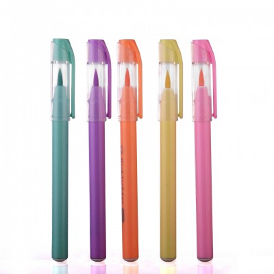 Hot Sale highlighter pen soft brush tip 6colors-12 colors