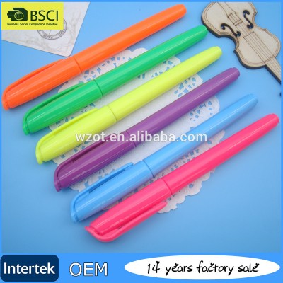 Classic Highlighter Pen With Chisel Tip Fluorescent Marker Pen 6 Colors OT-806-B