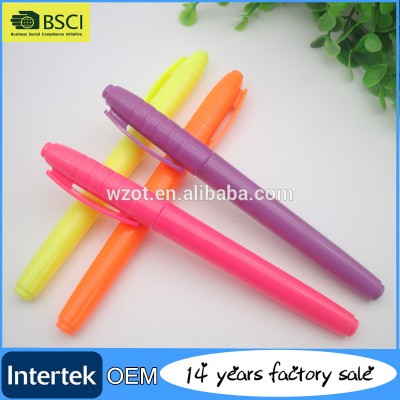 6 Colors Highlighter Pen With Chisel Tip Fluorescent Marker Pen For Paper Copy Fax Stationery